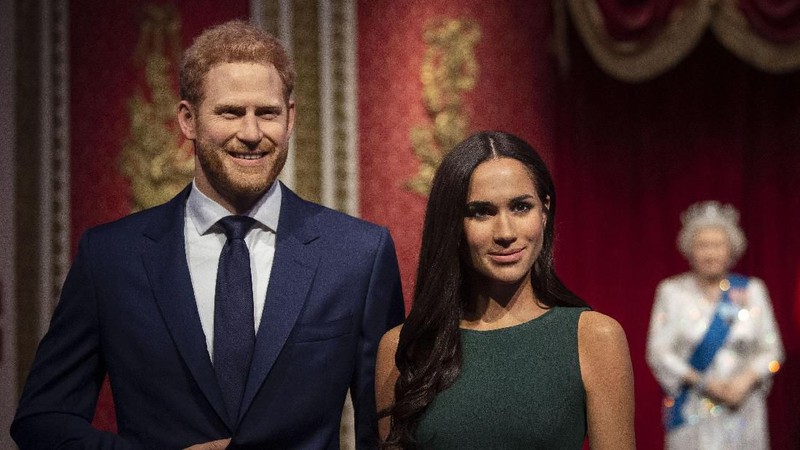 Patung Meghan dihadirkan bersama di Madame Tussauds London dan New York pertama kali pada 2018, bertepatan dengan pernikahan Harry dan Meghan di bulan Mei.