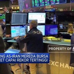 AS-Iran Mereda, Bursa Amerika Capai Rekor Tertinggi