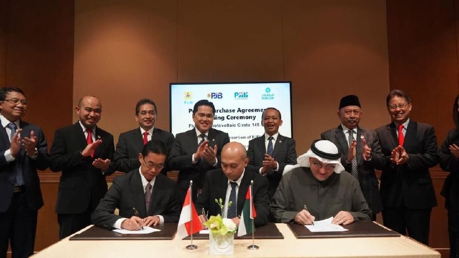 PT PLN  menandatangani MoU dengan Masdar asal Abu Dhabi dalam rangka pembangunan PLTS Terapung di Waduk Cirata