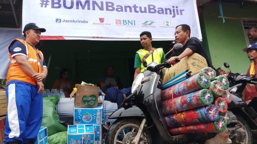 Intip Sinergi BUMN Untuk Korban Banjir Lebak Banten