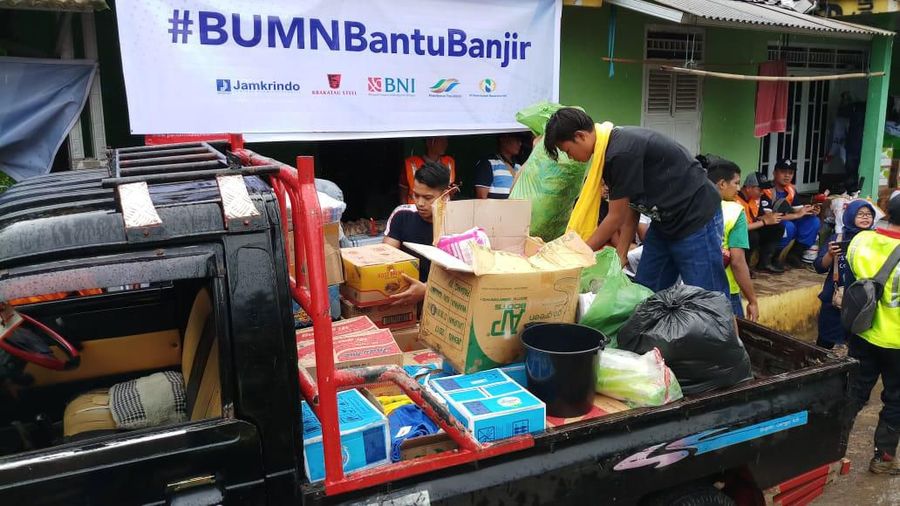 Intip Sinergi BUMN Untuk Korban Banjir Lebak Banten