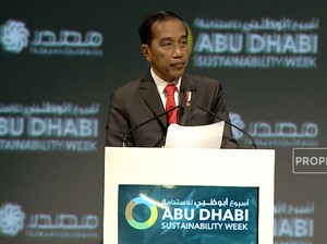 Detik-detik Jokowi Pamerkan Konsep Ibu Kota Baru di Abu Dhabi