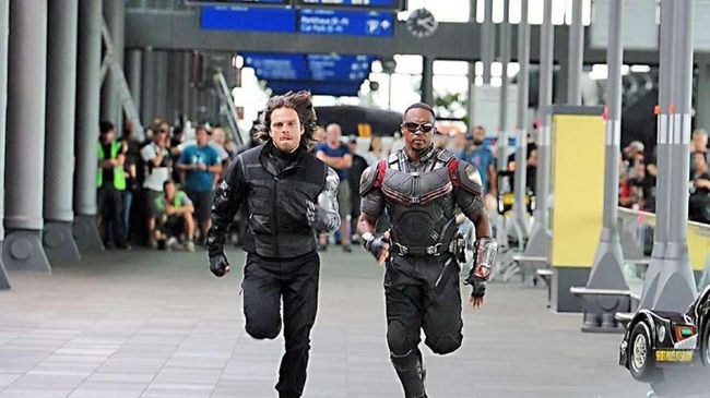 Gempa, Syuting The Falcon and The Winter Soldier Ditunda