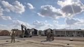 Sejak saat itu, seluruh pasukan AS di Irak diperintahkan untuk bersembunyi di dalam bungker. Ruang bawah tanah itu dibangun pada masa pemerintahan Presiden Saddam Hussein yang digulingkan. (Ayman HENNA / AFP)