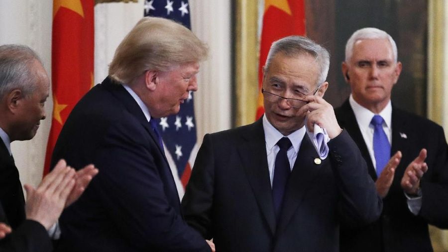 Amerika Serikat (AS) dan China akhirnya menandatangani perjanjian dagang Fase I.