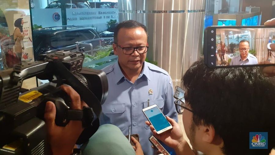 Menteri KKP Edhy Prabowo (CNBC Indonesia/Anisatul Ummah)