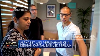 Ciee. Alphabet Masuk 'Klub USD 1 Triliun'