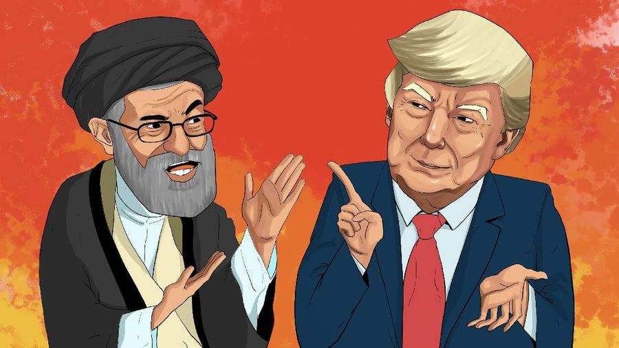 Infografis, Donald Trump vs Ayatollah Khamenei
