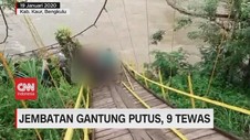 VIDEO: Jembatan Gantung Putus, 9 Orang Tewas