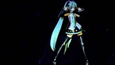 Banyak penonton yang datang tak hanya mengenakan kostum cosplay terbaik mereka, namun juga wig warna biru kehijauan seperti penggambaran rambut Hatsune Miku. (Photo by Christophe ARCHAMBAULT / AFP)
