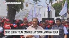 VIDEO: Demo Buruh Tolak Omnibus Law Lapangan Kerja