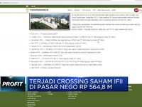 Crossing Saham IFII di Pasar Nego Tembus Rp 564,8 M