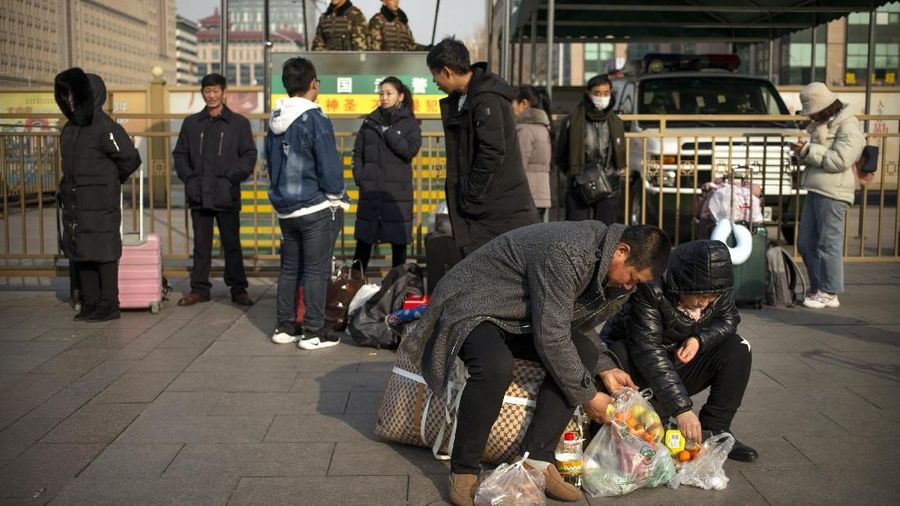 Jelang perayaan Imlek, warga China juga melakukan ritual mudik.