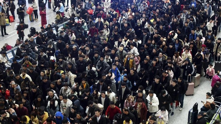Jelang perayaan Imlek, warga China juga melakukan ritual mudik.
