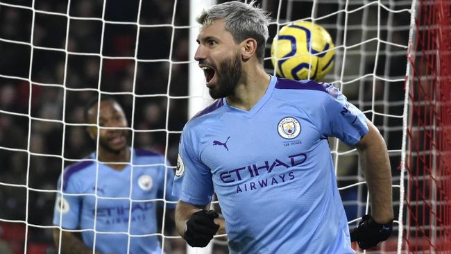 Hasil Liga Inggris: Man City Menang Berkat Gol Aguero
