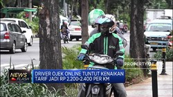Driver Ojol Tuntut Tarif Naik Jadi Rp 2.200 - 2.400 Per KM