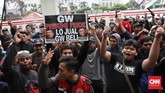 Wakil Ketua Umum Partai Gerindra Arief Poyuono ikut menyindir Yasonna dan menyebut bahwa Priok tak menghasilkan koruptor kasus e-KTP. (CNNIndonesia/Safir Makki)