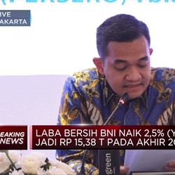 Kinerja 2019, Laba Bersih BNI Naik 2,5% Jadi Rp 15,38 Triliun