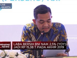 Kinerja 2019, Laba Bersih BNI Naik 2,5% Jadi Rp 15,38 Triliun