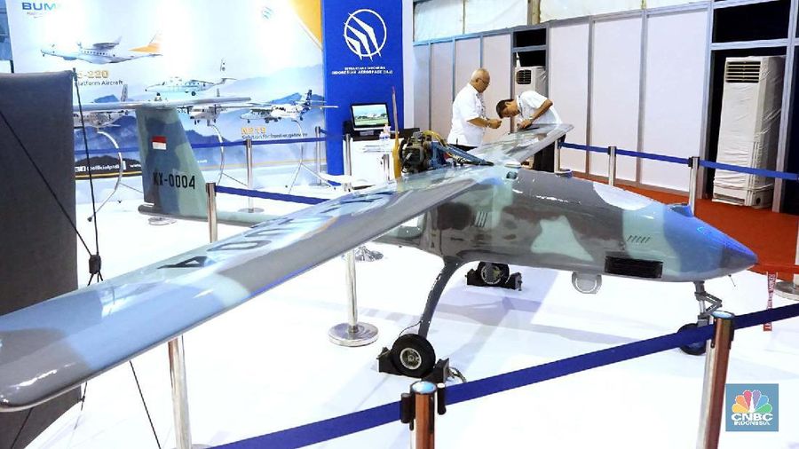 Pameran Alutsista Produk Indonesia di Kemhan. (CNBC Indonesia/Muhammad Sabki)