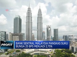 Bank Sentral Malaysia Pangkas Suku Bunga 25 Bps Jadi 2,75%