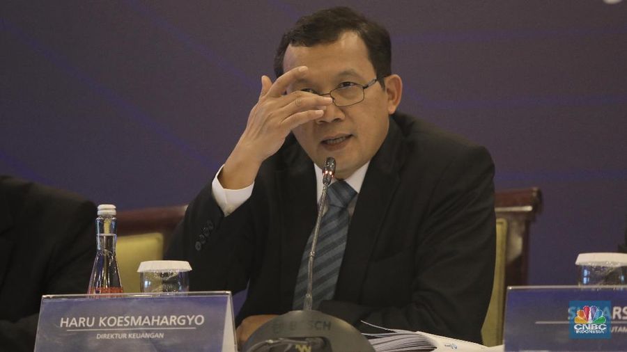 Direktur Keuangan, Haru Koesmahargyo. (CNBC Indonesia/Andrean Kristianto)