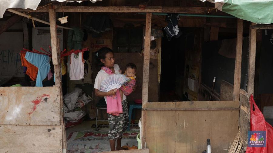 Senyum dan Harapan Para Bocah di Kampung Pemulung. (CNBC Indonesia/Muhammad Sabki)