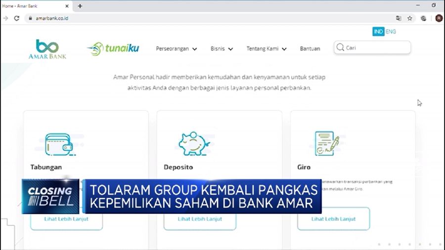 Tolaram Group Kembali Pangkas Kepemilikan Saham di Bank Amar (²©²ÊÍøÕ¾ TV)