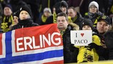 Meski baru resmi bergabung di bursa transfer Januari 2020, Erling Haaland, sudah menjadi idola bagi fan setia Borussia Dortmund. (AP Photo/Martin Meissner)