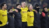 Erling Haaland mengukir rekor baru di Bundesliga sebagai pemain yang mampu mencetak 5 gol dari dua pertandingan awalnya di Liga Jerman. (AP Photo/Martin Meissner)