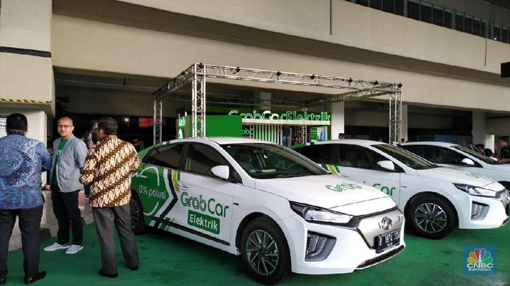GrabCar Elektrik (CNBC Indonesia/Yuni Astutik) GrabCar Elektrik (CNBC Indonesia/Yuni Astutik)