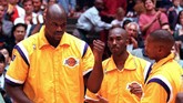 Kobe Bryant datang ke Los Angeles Lakers pada 1996 saat ia baru saja lulus dari sekolah menengah atas. Ia datang bersamaan dengan Shaquille O'Neal. (Photo by VINCE BUCCI / AFP)