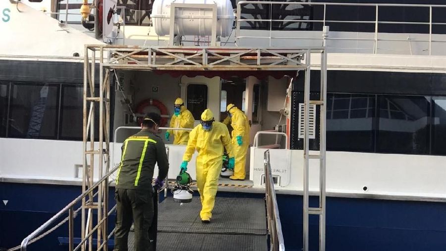 Di Pelabuhan Bintan dan Tanjung Pinang telah dipasang alat thermal scanner per tanggal 24 Januari 2020 untuk mendeteksi peningkatan suhu tubuh penumpang.
