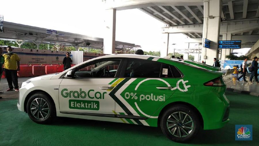 GrabCar Elektrik (CNBC Indonesia/Yuni Astutik)