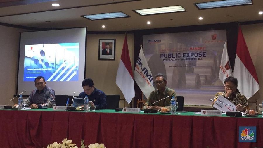 Erick Thohir mengklarifikasi terkait nilai restrukturisasi utang PT Krakatau Steel Tbk (KRAS) yang nilainya hanya US$ 2 miliar
