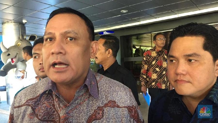 Menteri BUMN Erick Thohir melakukan pertemuan dengan Komisi Pemberantasan Korupsi (KPK).