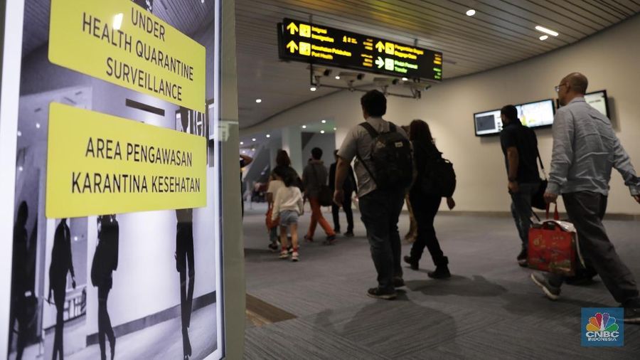 Pencegahan Virus Corona Indonesia. (CNBC Indonesia/Tri Susilo)
