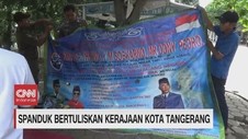 VIDEO: Heboh Spanduk Bertuliskan Kerajaan Kota Tangerang