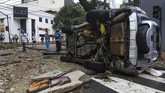 Sabara, Minas Gerais, sisi tenggara Brasil merupakan daerah terparah yang diterjang banjir hingga ketinggian dua meter. (AP Photo/Gustavo Andrade)