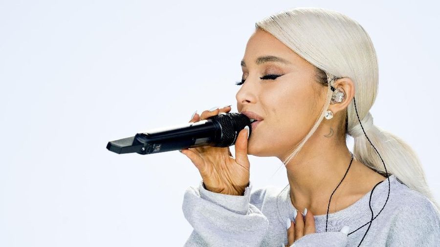 Ariana Grande performs