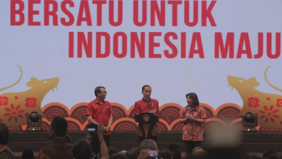 Bentuk persatuan dalam keragaman dalam perayaan tercermin melalui busana yang dikenakan oleh Presiden dan Ibu Negara