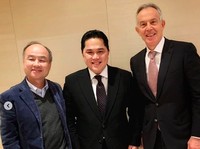 Ketemu Tony Blair & CEO Softbank, Erick Bahas Ibu Kota Baru