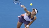 Final Australia Open mempertemukan Garbine Muguruza melawan Sofia Kenin. Muguruza memiliki pengalaman lebih bagus di partai final. (AP Photo/Andy Wong)