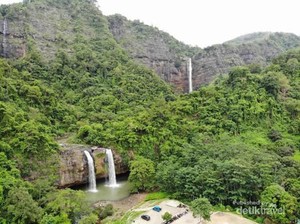 Curug Sodong Sukabumi, Pesona Air Terjun Kembar di Geopark Ciletuh