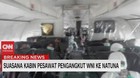 VIDEO: Begini Suasana Kabin Pesawat Pengangkut WNI ke Natuna