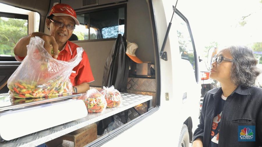 Menteri Perdagangan (Mendag) Agus Suparmanto dan Menteri Pertanian (Mentan) Syahrul Yasin Limpo melakukan sidak di Pasar Senen, Jakarta Pusat.