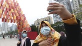 KJRI sudah menyampaikan permintaan ke pemerintah untuk segera mengirim masker bagi WNI di Hong Kong. (AP Photo/Achmad Ibrahim)
