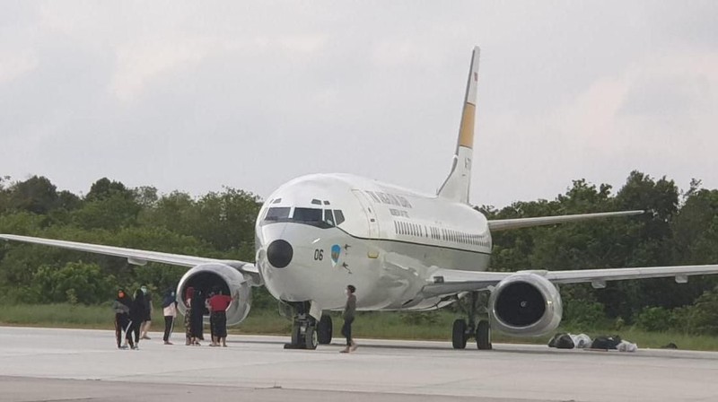 238 WNI dari Wuhan di Natuna yang baru saja dibawa pulang karena ada krisis virus Corona.
