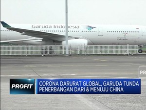 Corona Darurat Global, Garuda Tunda Penerbangan Rute China