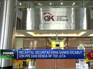 Recapital Sekuritas Kena Sanksi OJK